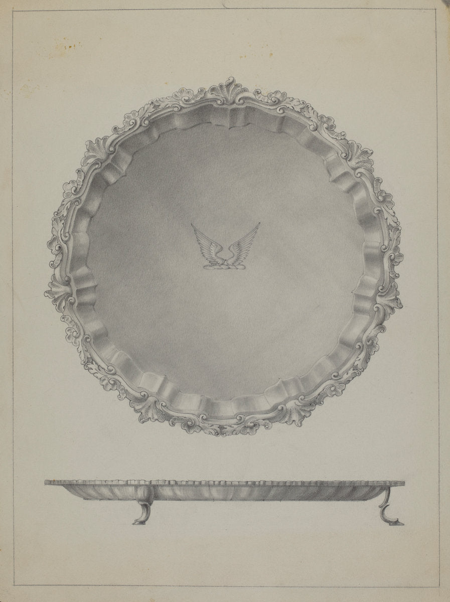 Silver Tray by Simon Weiss (American, active c. 1935), 16X12"(A3)Poster Print