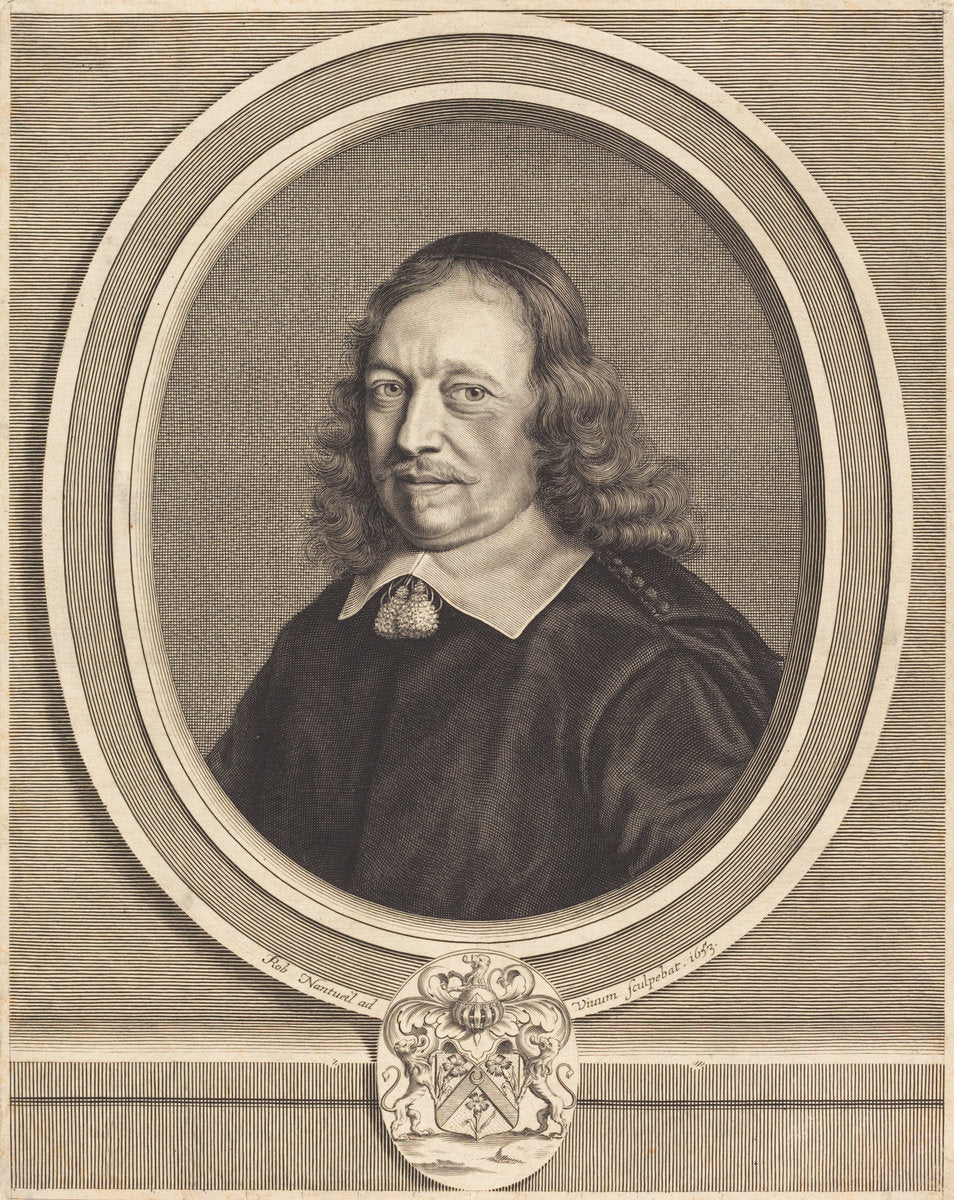 Gilles Blondeau by Robert Nanteuil (French, 1623 - 1678), 16X12"(A3)Poster Print