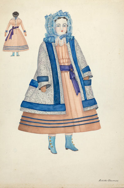 Doll: "Rose Bates" by Edith Towner (American, active c. 1935), 16X12"(A3)Poster Print