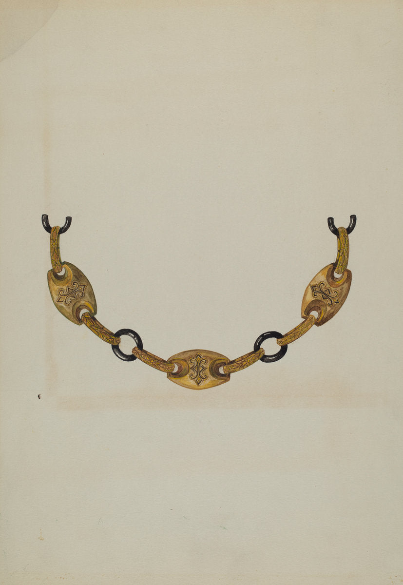 Necklace by Katherine Hastings (American, active c. 1935), 16X12"(A3)Poster Print
