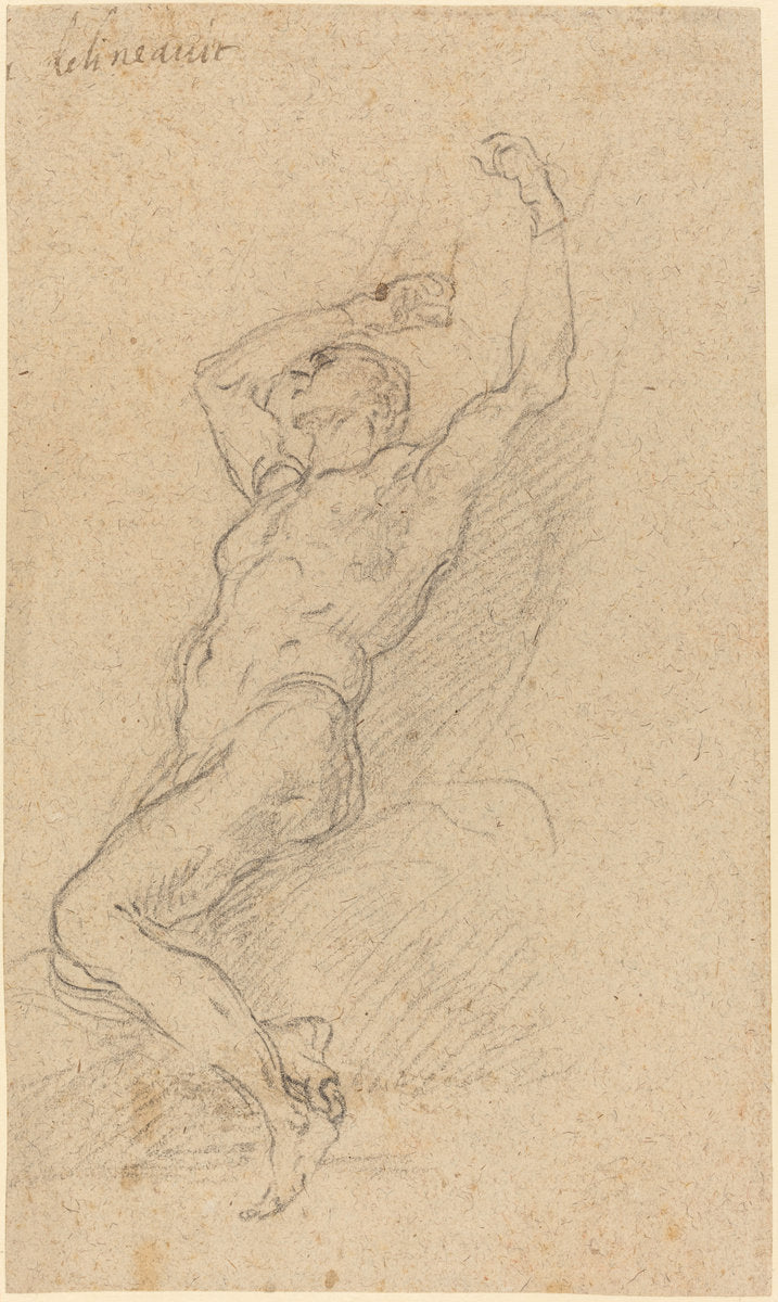A Nude Man Chained to a Rock by Francesco Solimena (Italian, 1657 - 1747), 16X12"(A3)Poster Print