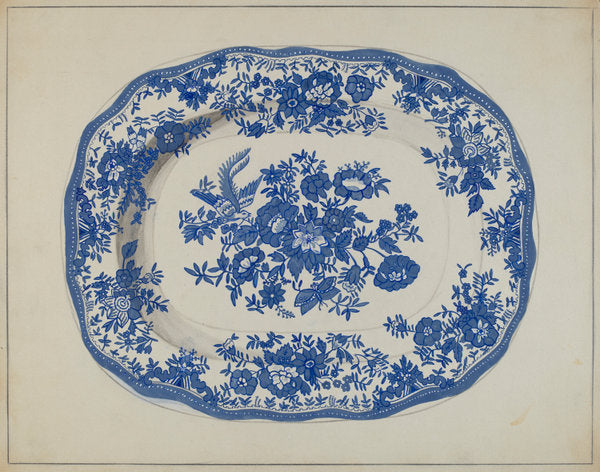Plate by Katherine Hastings (American, active c. 1935), 16X12"(A3)Poster Print
