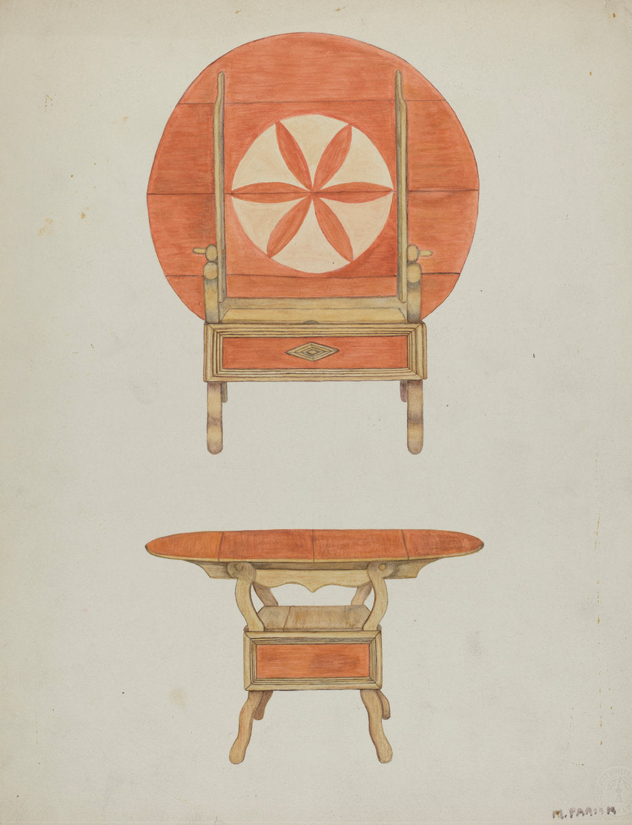 Hutch Table by Margery Parish (American, active c. 1935), 16X12"(A3)Poster Print