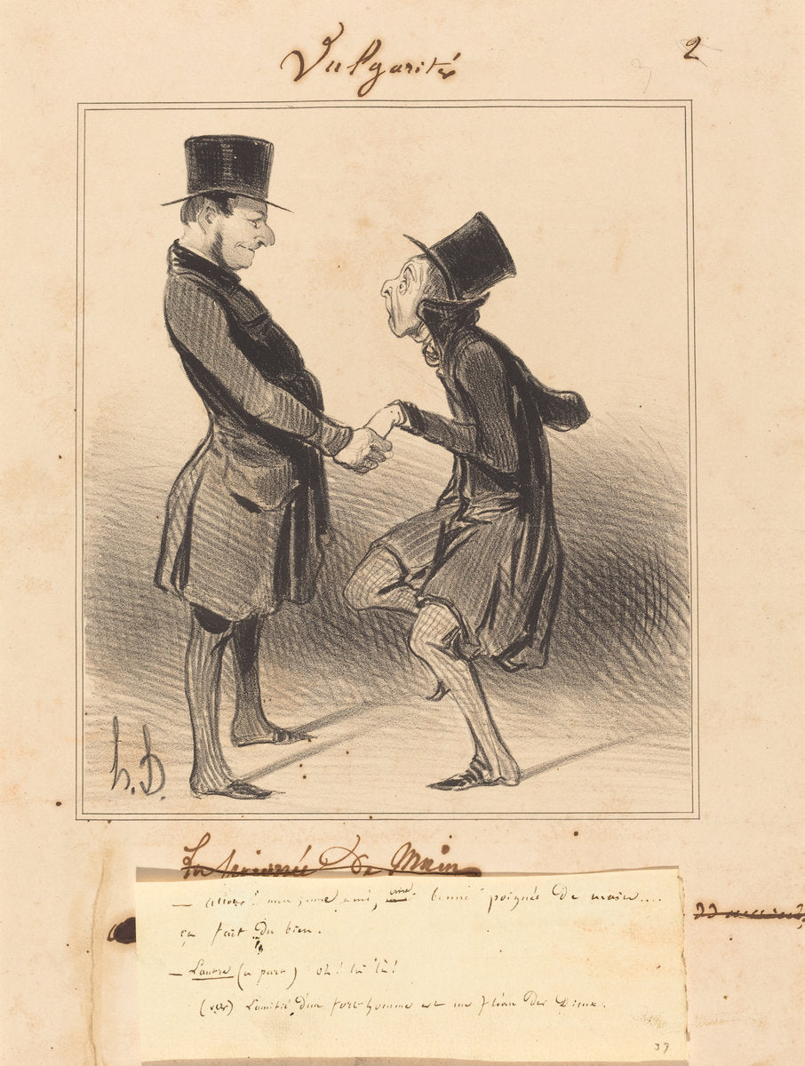 Allons! mon jeune ami, une bonne poignée... by Honoré Daumier (French, 1808 - 1879), 16X12"(A3)Poster Print
