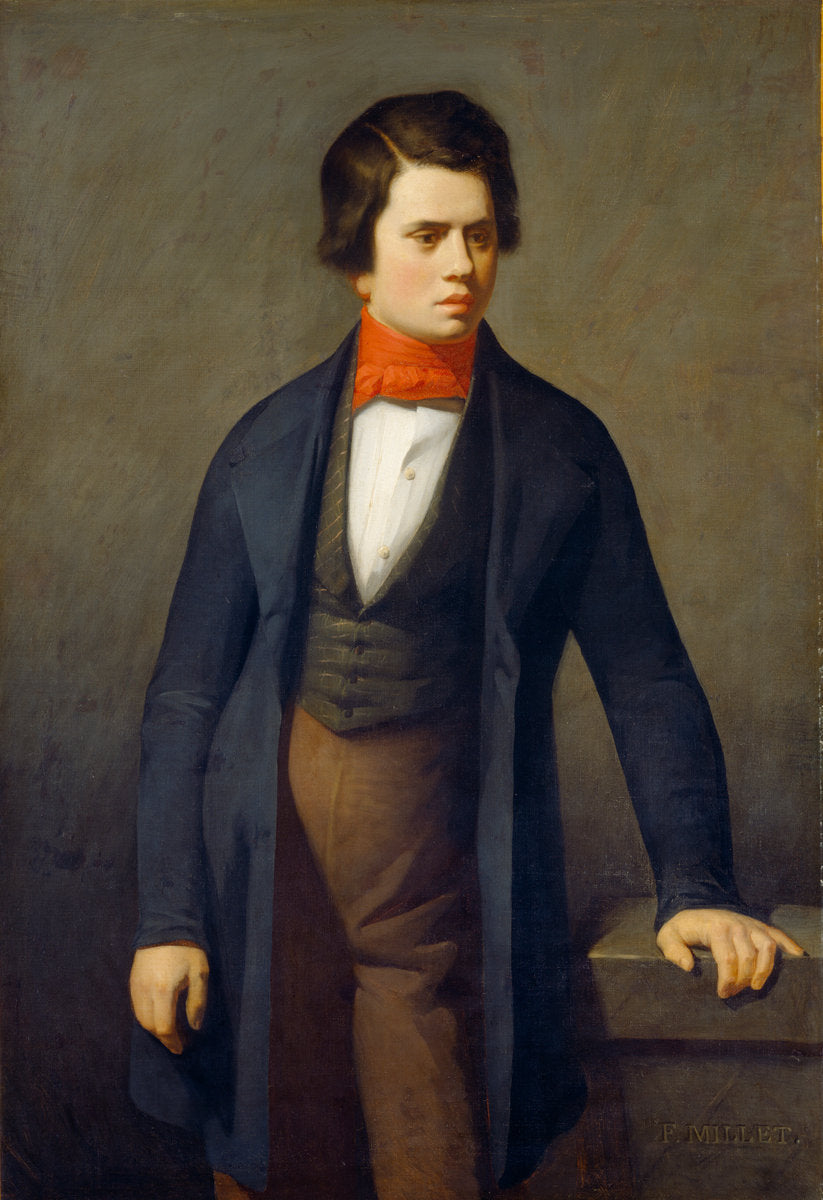 Leconte de Lisle by Jean-François Millet (French, 1814 - 1875), 16X12"(A3)Poster Print