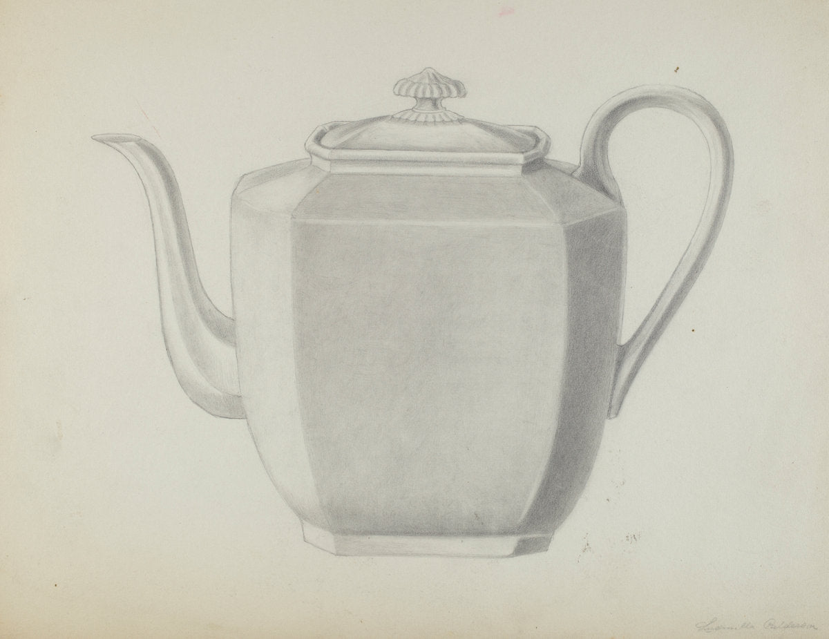Teapot by Ludmilla Calderon (American, active c. 1935), 16X12"(A3)Poster Print