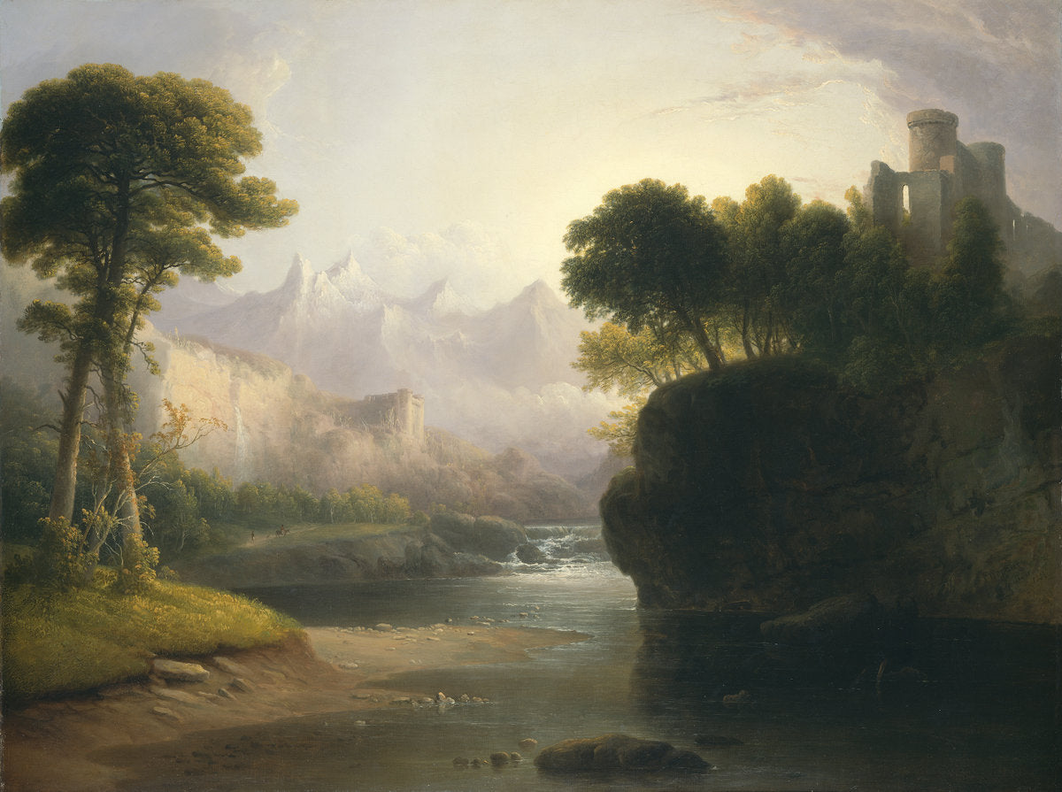 Fanciful Landscape by Thomas Doughty (American, 1793 - 1856), 16X12"(A3)Poster Print