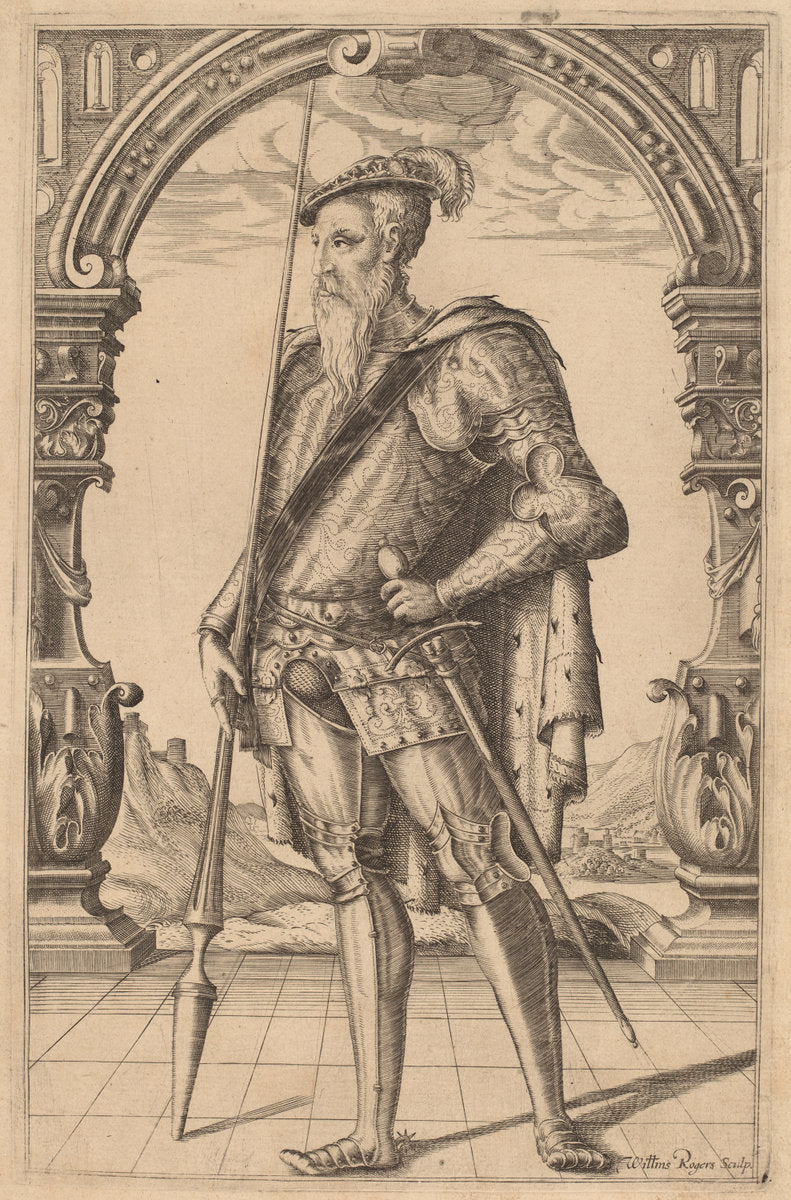 Alfonso X, King of Castile by William Rogers (English, born c. 1589/1604), 16X12"(A3)Poster Print