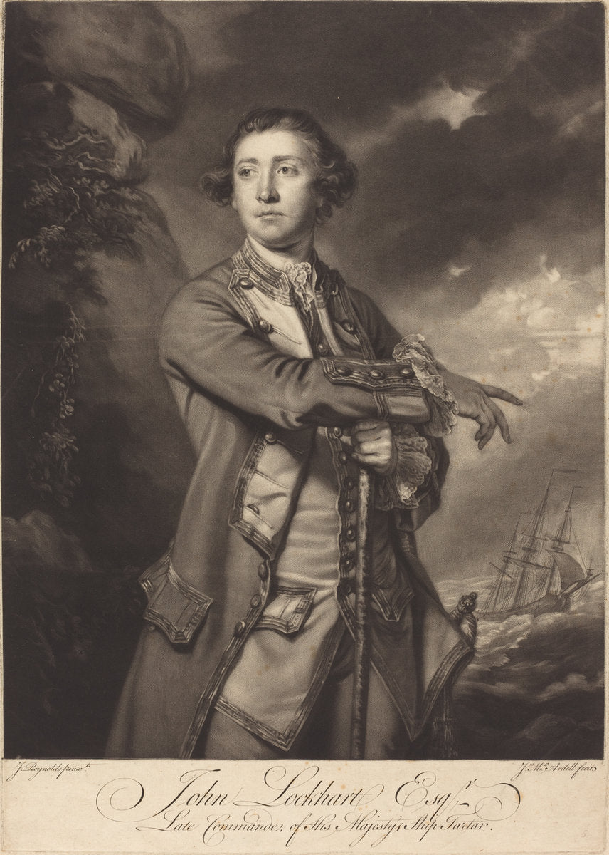 James Lockhart by James McArdell after Sir Joshua Reynolds (British, c. 1729 - 1765), 16X12"(A3)Poster Print