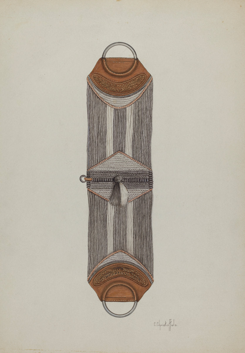 Cinch for Saddle by Cornelius Christoffels (American, active c. 1935), 16X12"(A3)Poster Print
