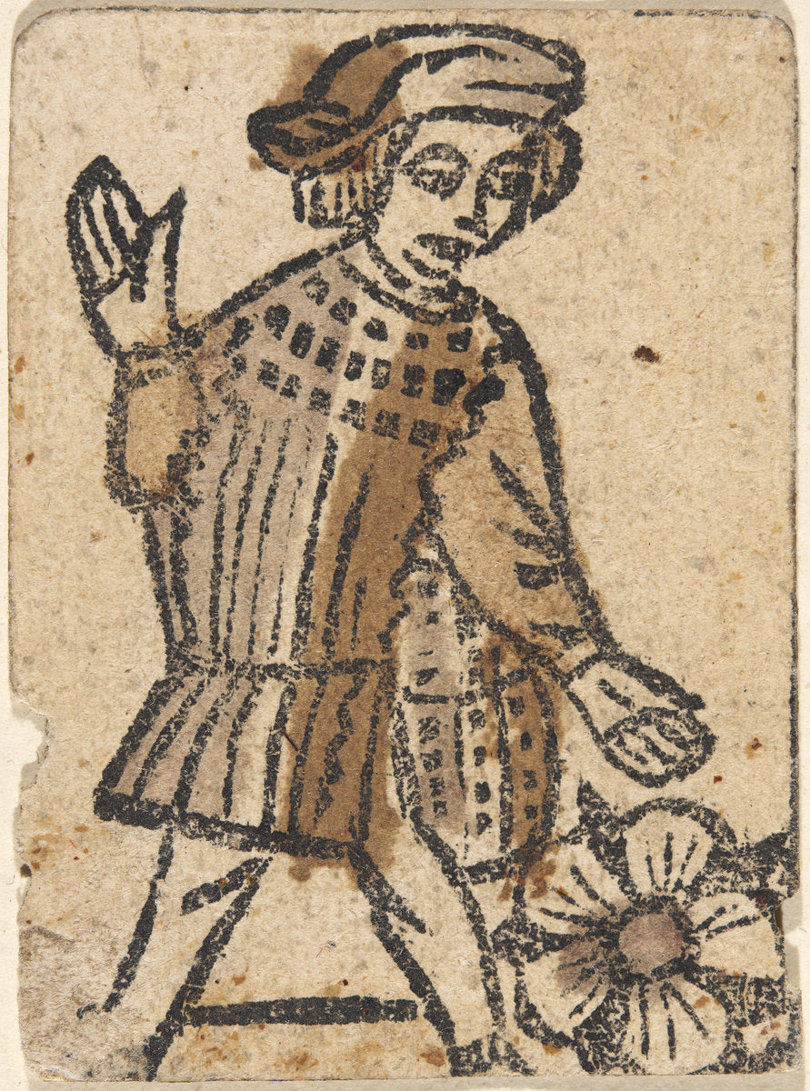 second half 15th century by German 15th Century (Playing Card), 16X12"(A3)Poster Print