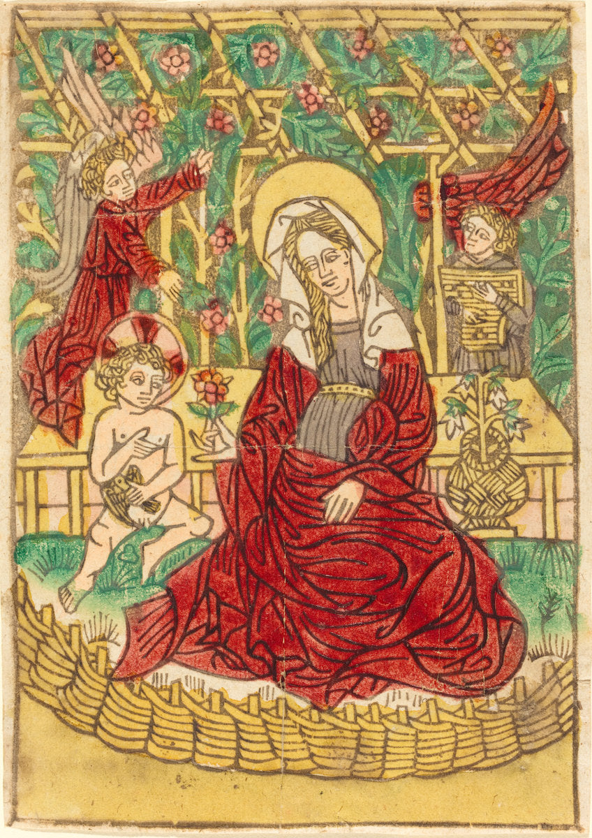 1450/1470 by German 15th Century (Madonna in a Closed Garden), 16X12"(A3)Poster Print