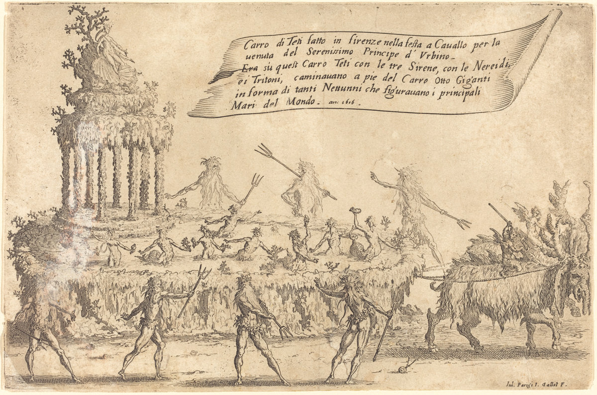 The Float of Thetis by Jacques Callot (French, 1592 - 1635), 16X12"(A3)Poster Print