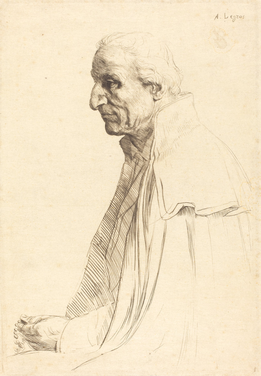 Old Spaniard (Vieil Espagnol) by Alphonse Legros (French, 1837 - 1911), 16X12"(A3)Poster Print