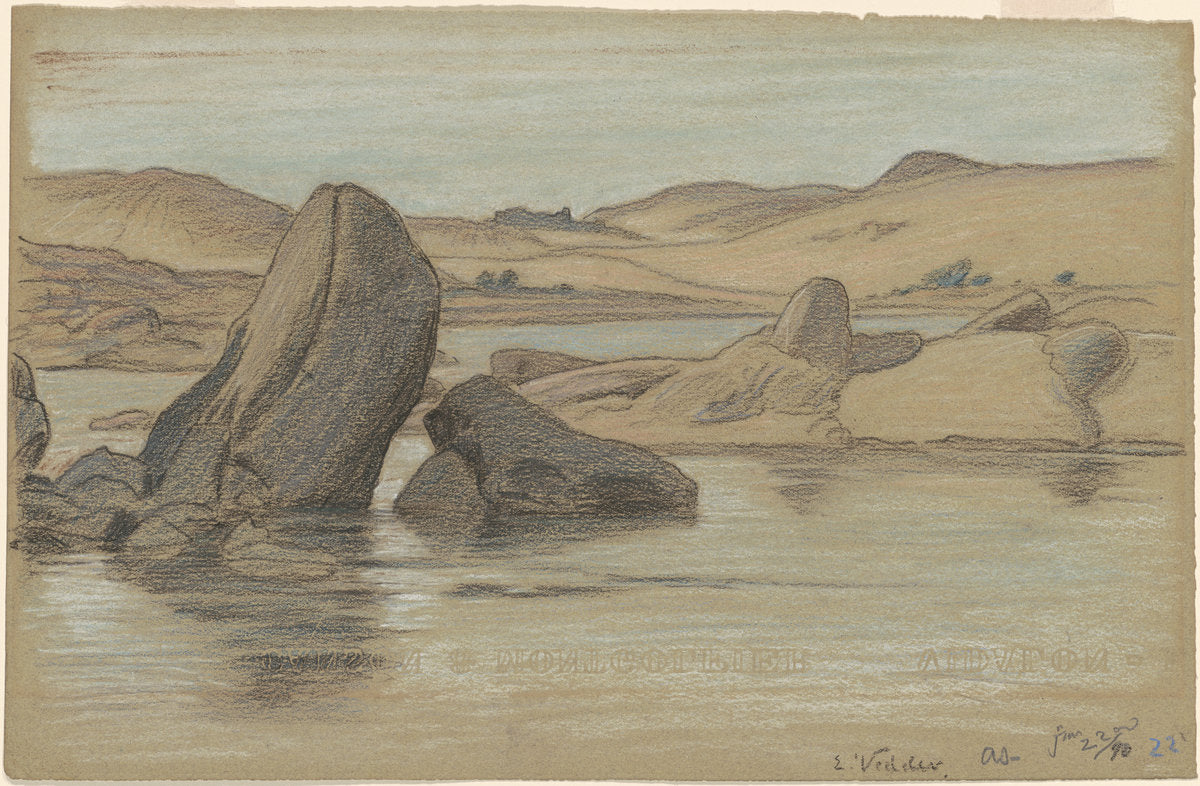 Nile Journey, No. 22 by Elihu Vedder (American, 1836 - 1923), 16X12"(A3)Poster Print