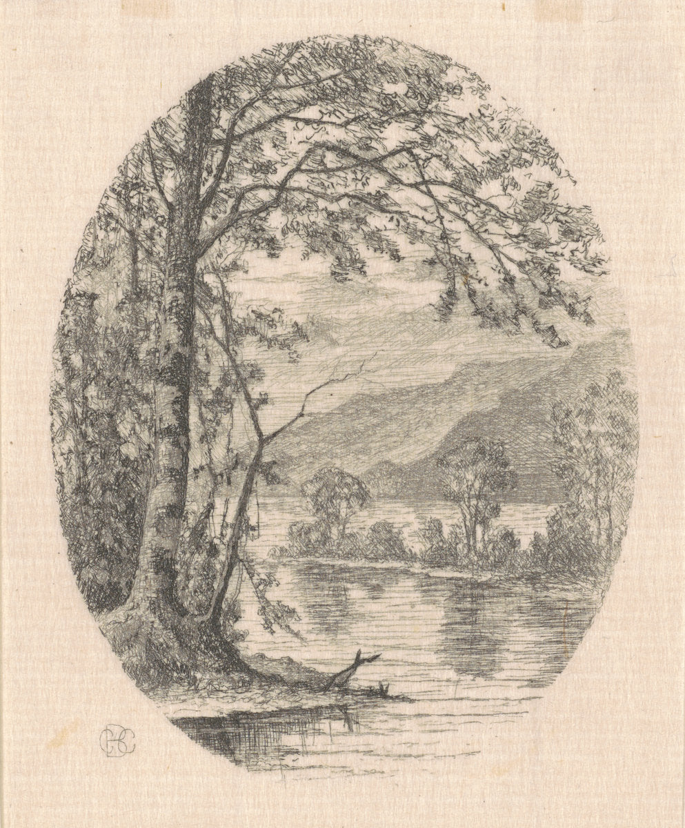 On Green River by Carl C. Brenner (American, 1838 - 1888), 16X12"(A3)Poster Print