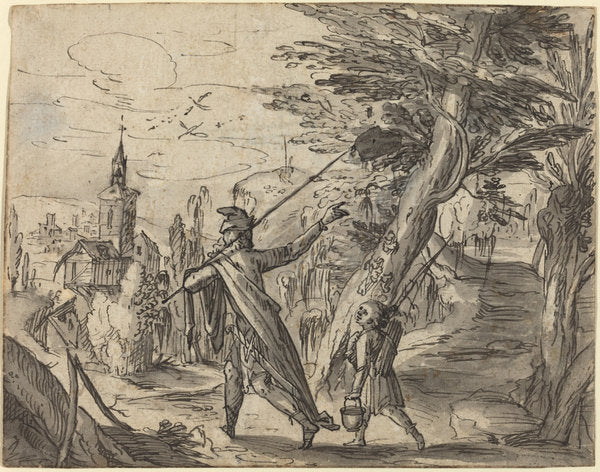 Abraham and Isaac by Attributed to Hermann Weyer (German, 1596 - c. 1621), 16X12"(A3)Poster Print