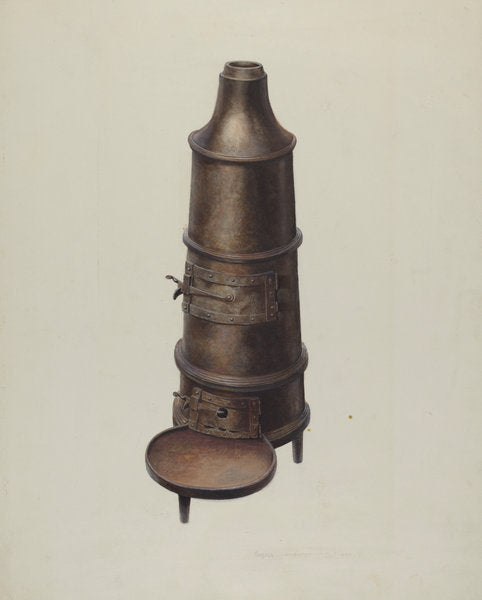 Cannon Stove by Regina Henderer (American, active c. 1935), 16X12"(A3)Poster Print