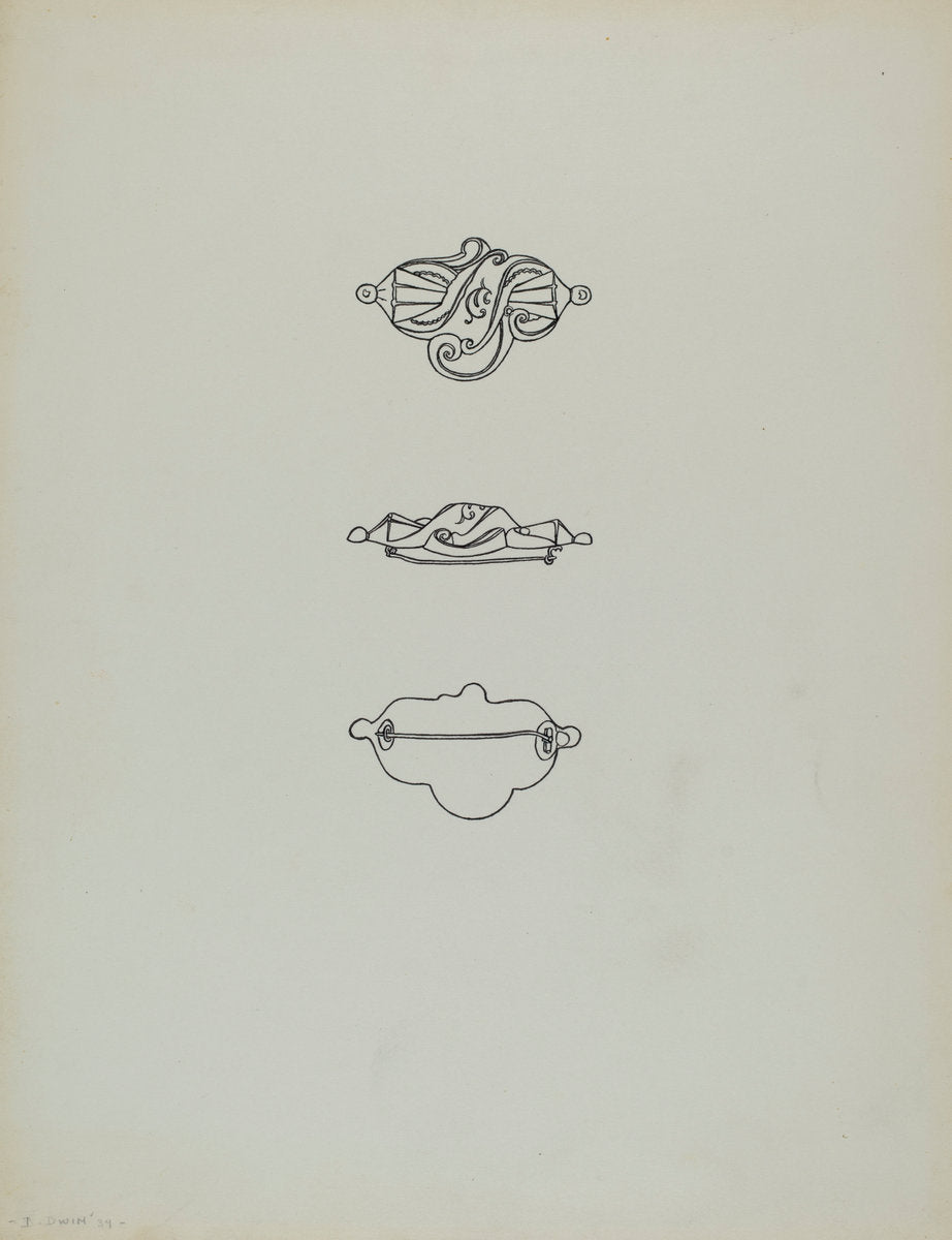 Brooch by Dorothy Dwin (American, active c. 1935), 16X12"(A3)Poster Print
