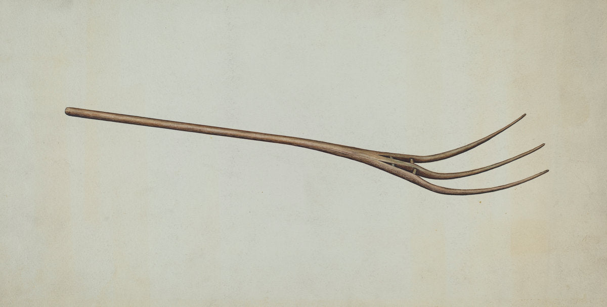 Pitch Fork by Earl Butlin (American, active c. 1935), 16X12"(A3)Poster Print