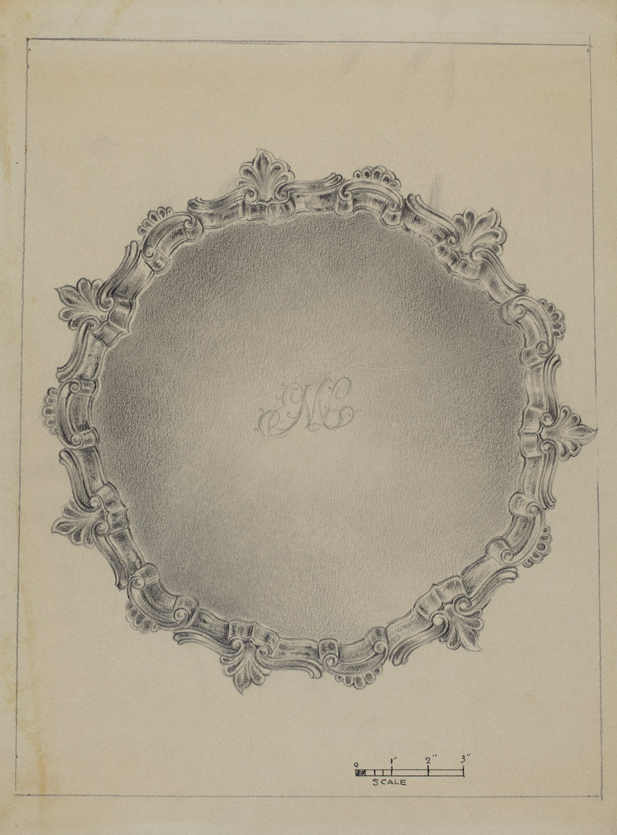 Silver Salver by Vincent Carano (American, active c. 1935), 16X12"(A3)Poster Print