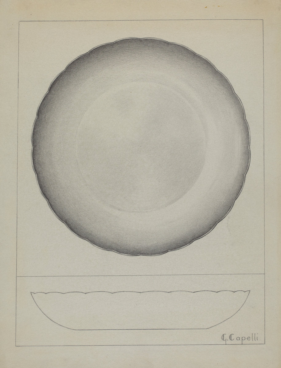 Silver Bowl by Giacinto Capelli (American, active c. 1935), 16X12"(A3)Poster Print