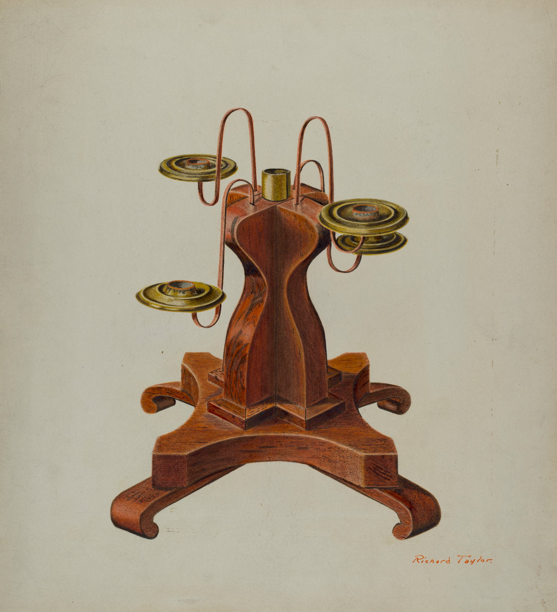Candelabra by Richard Taylor (American, active c. 1935), 16X12"(A3)Poster Print