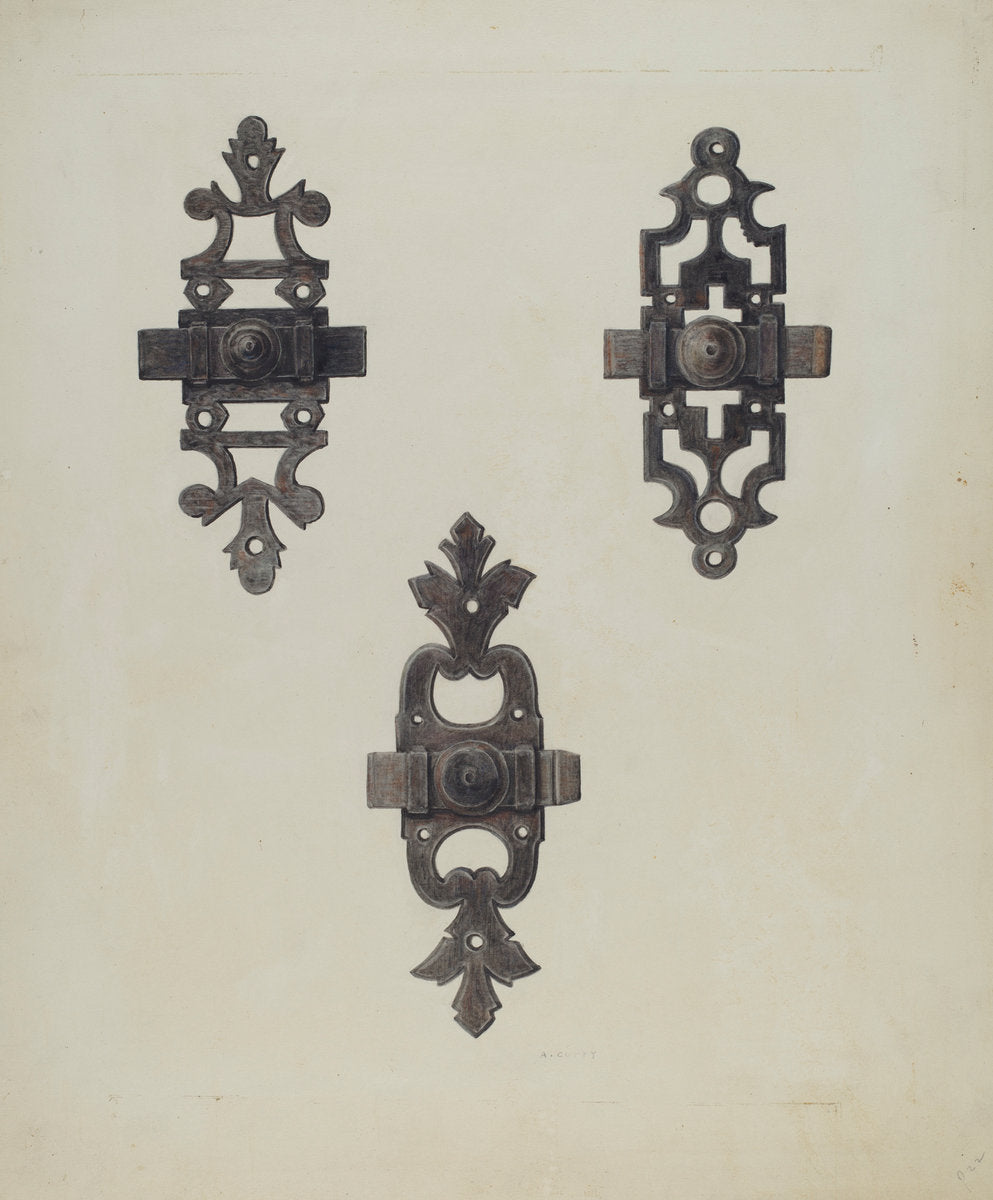 Latches by Al Curry (American, active c. 1935), 16X12"(A3)Poster Print