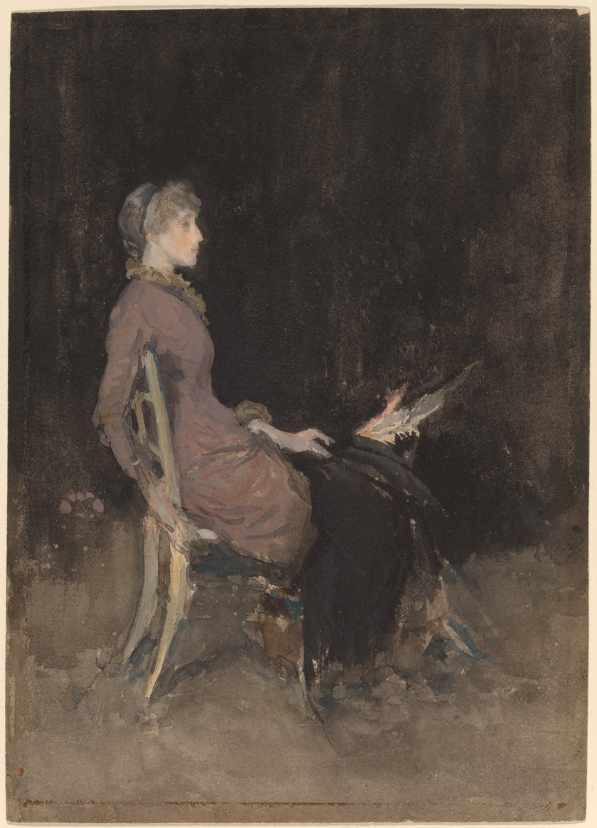 Study in Black and Gold (Madge O'Donoghue) by James McNeill Whistler (American, 1834 - 1903), 16X12"(A3)Poster Print