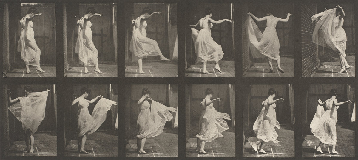 Plate Number 188. Dancing (fancy) by Eadweard Muybridge (American, born England, 1830 - 1904), 16X12"(A3)Poster Print