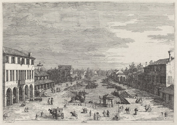 Mestre by Canaletto (Italian, 1697 - 1768), 16X12"(A3)Poster Print