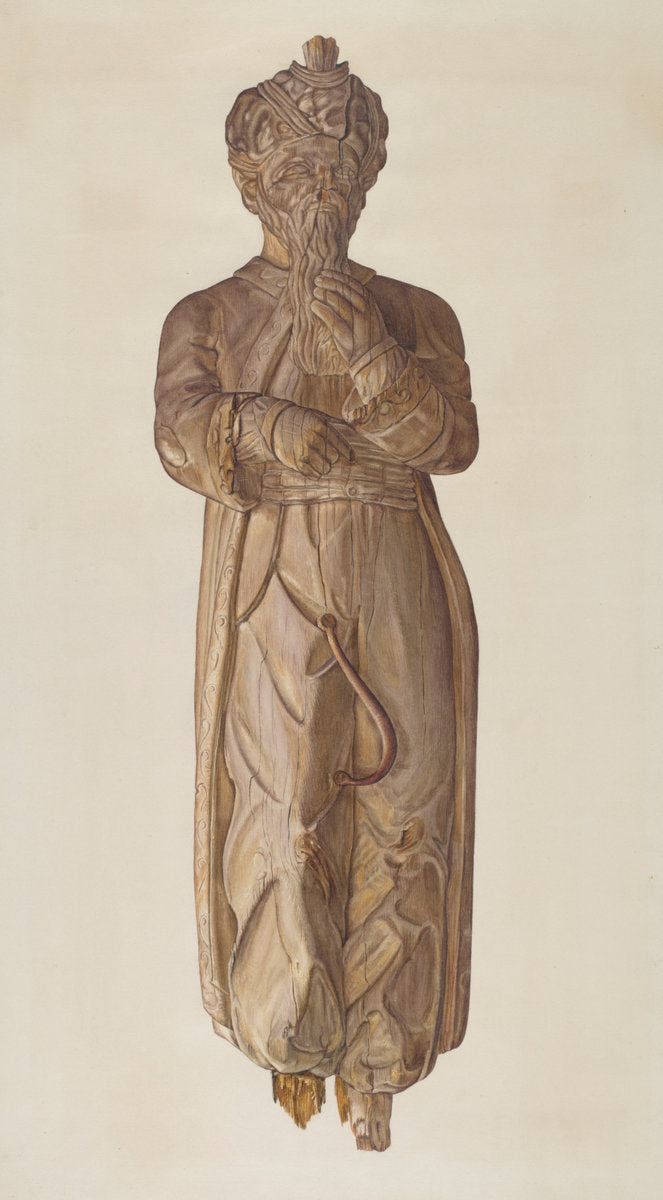Circus Wagon Figure: Turk by Robert Galvin (American, active c. 1935), 16X12"(A3)Poster Print