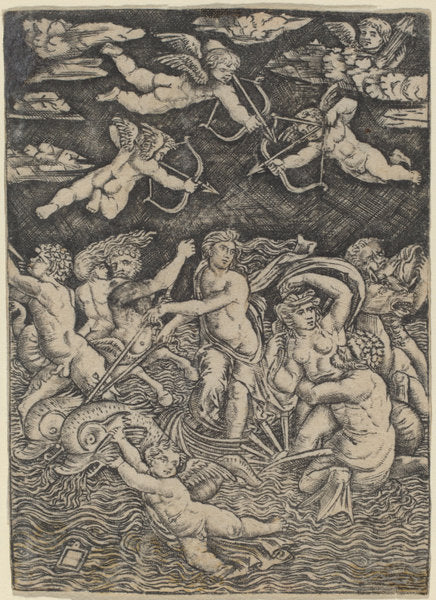 The Triumph of Galatea by Attributed to Peregrino da Cesena (Italian, active c. 1490/1520), 16X12"(A3)Poster Print