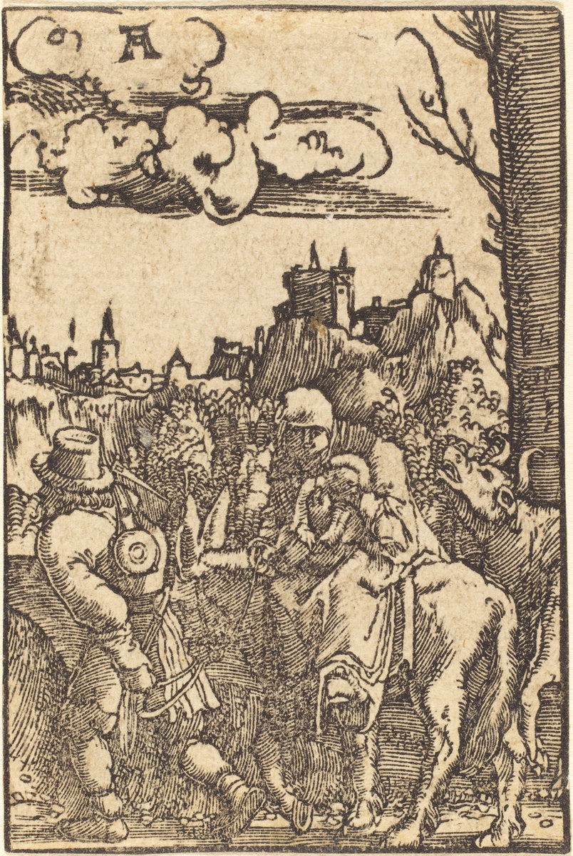 The Flight into Egypt by Albrecht Altdorfer (German, 1480 or before - 1538), 16X12"(A3)Poster Print