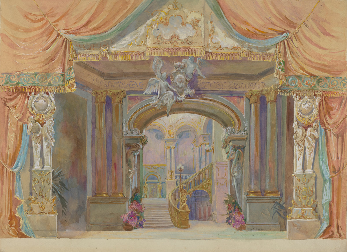 Stage Set by Gilbert Sackerman (American, active c. 1935), 16X12"(A3)Poster Print