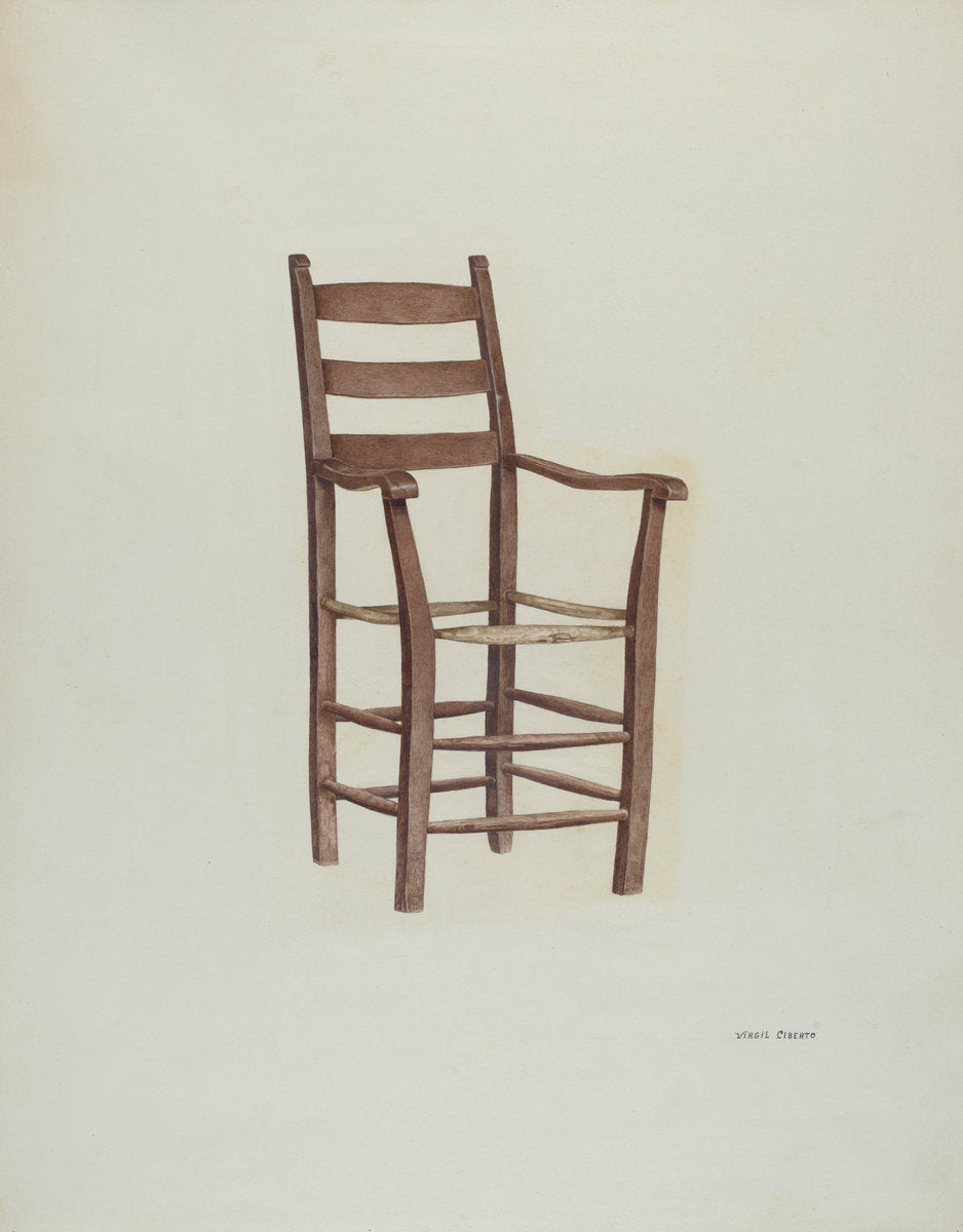 High Armchair by Virgil A. Liberto (American, active c. 1935), 16X12"(A3)Poster Print