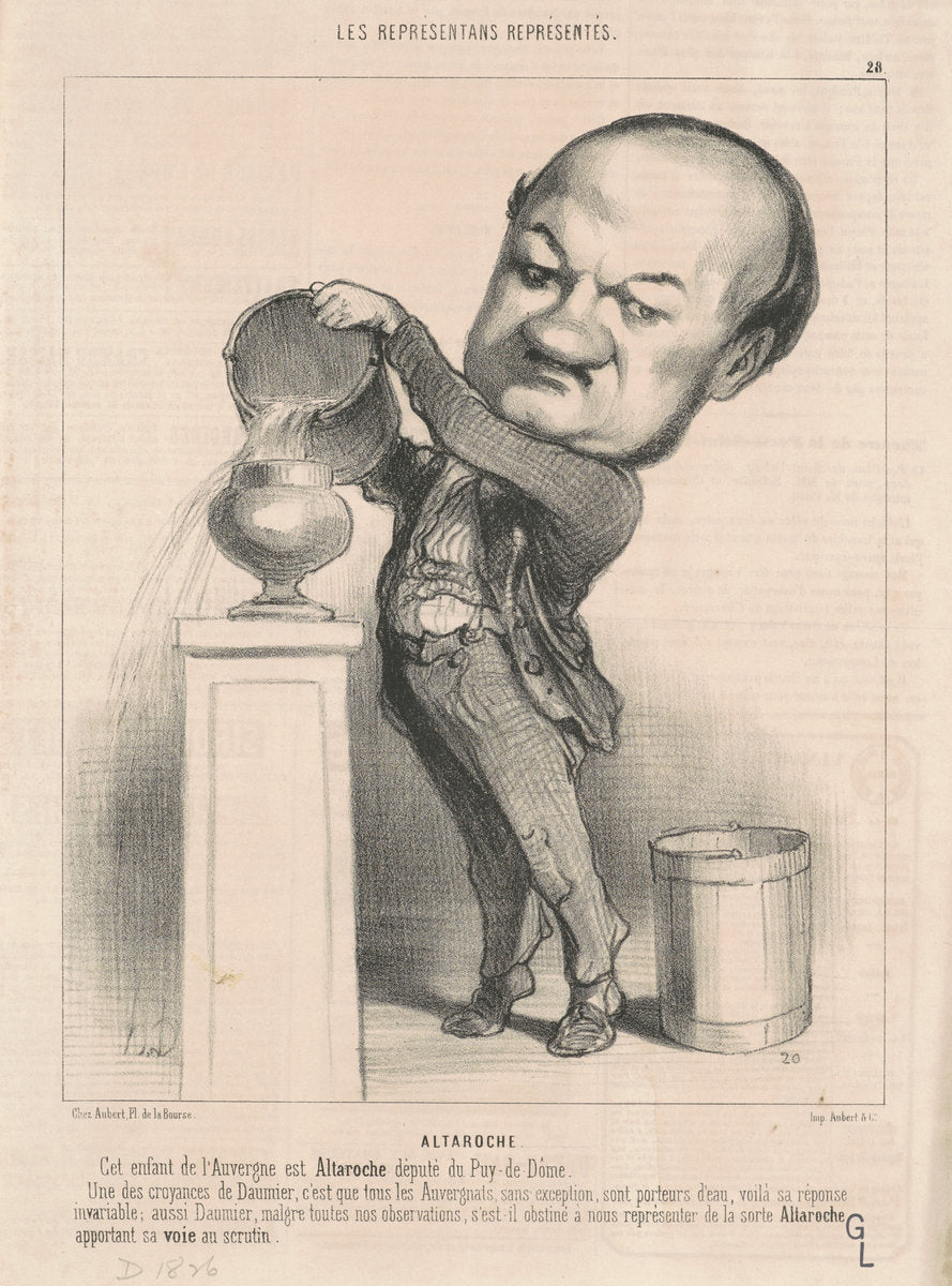 Marie Michel Altaroche by Honoré Daumier (French, 1808 - 1879), 16X12"(A3)Poster Print