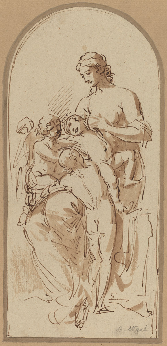 Charity by Benjamin West (American, 1738 - 1820), 16X12"(A3)Poster Print