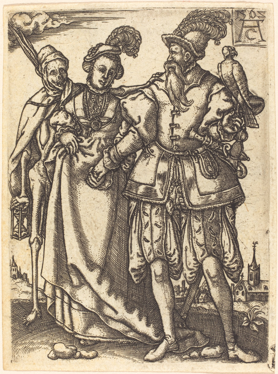Dance of Death III by Master A.C. (German, active c. 1562), 16X12"(A3)Poster Print