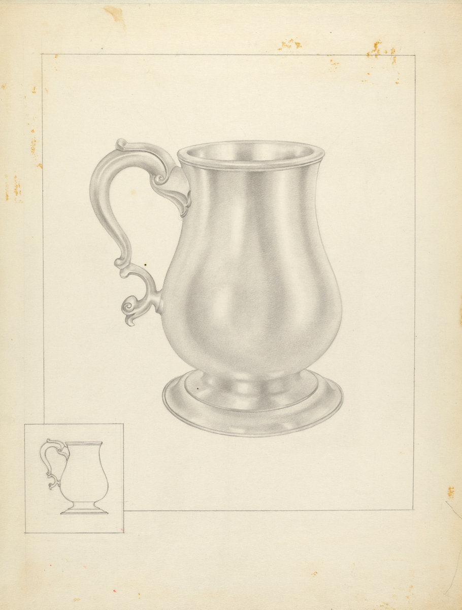 Silver Mug by Isidore Steinberg (American, active c. 1935), 16X12"(A3)Poster Print