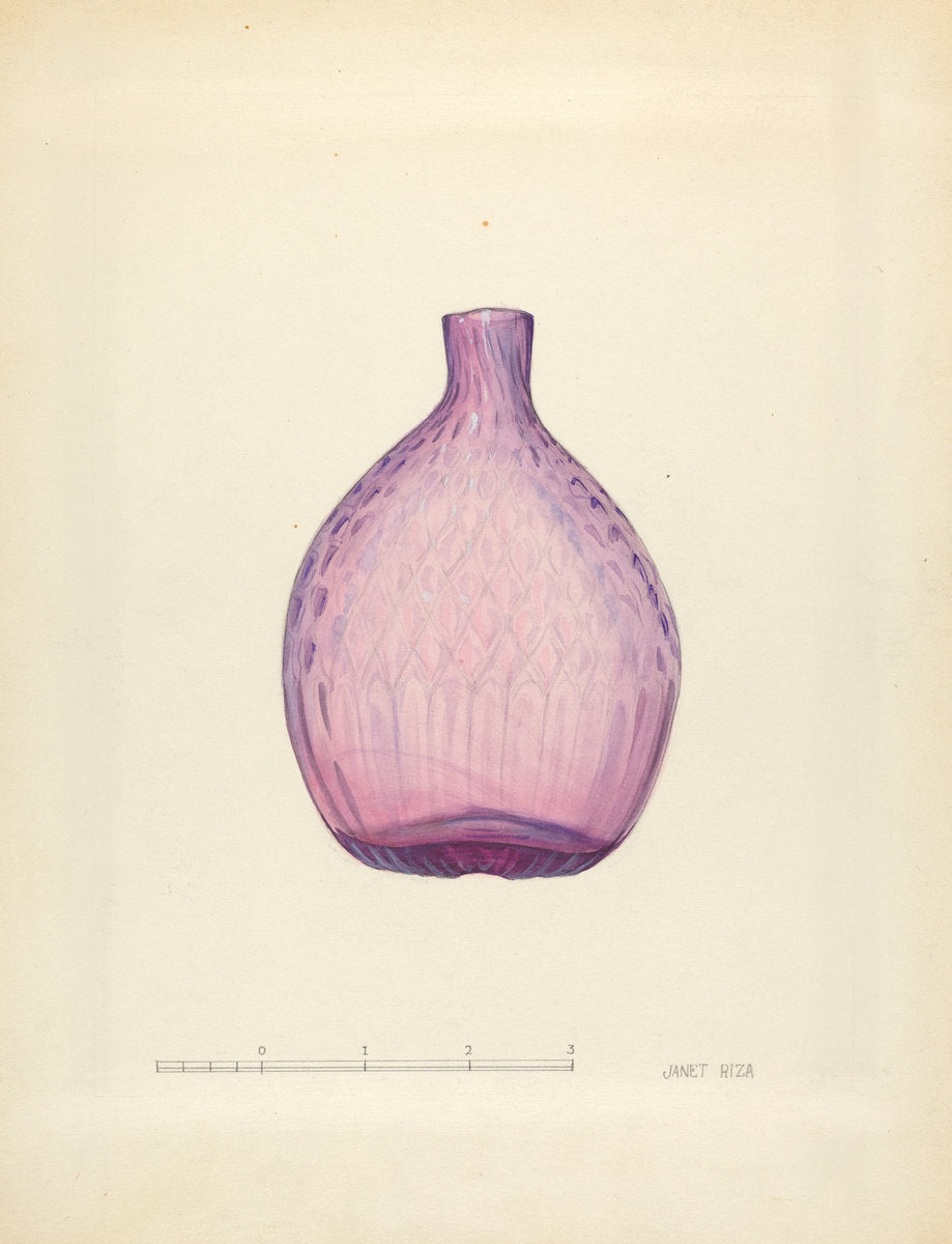 Toilet or Perfume Bottle by Janet Riza (American, active c. 1935), 16X12"(A3)Poster Print