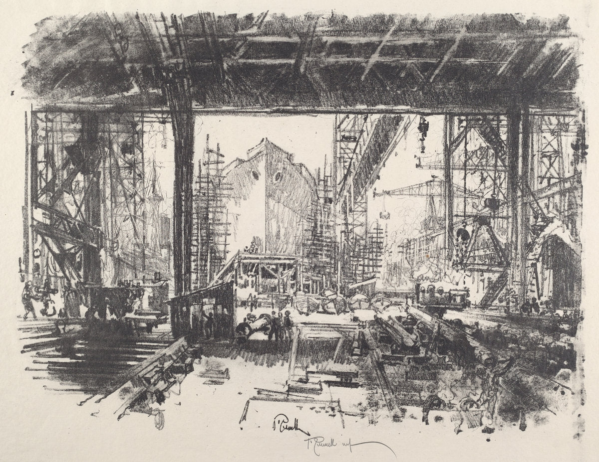Under the Shed by Joseph Pennell (American, 1857 - 1926), 16X12"(A3)Poster Print