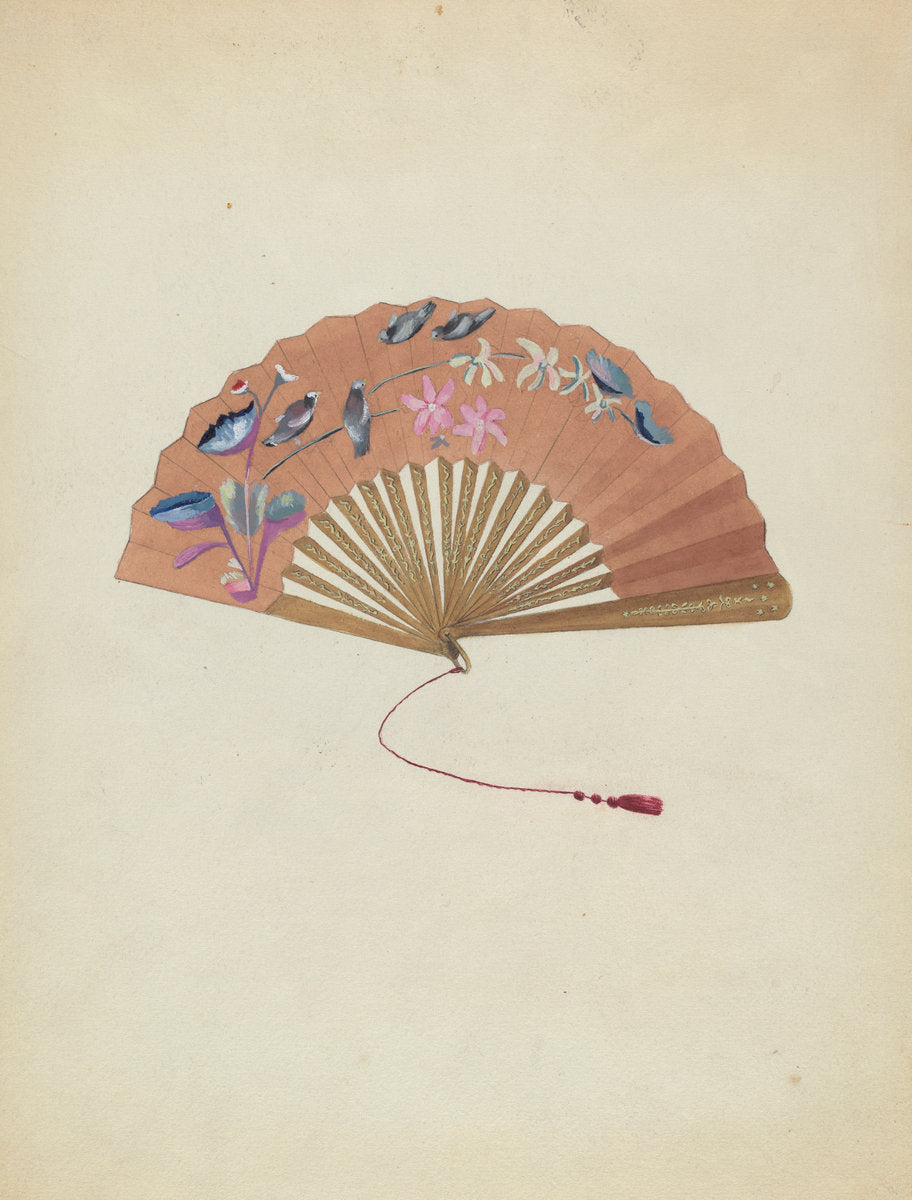 Fan by Bessie Forman (American, active c. 1935), 16X12"(A3)Poster Print
