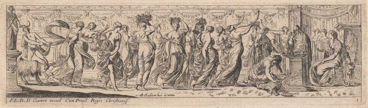 Sacrifice of a Ram by Pierre Brebiette (French, 1598 - c. 1650), 16X12"(A3)Poster Print