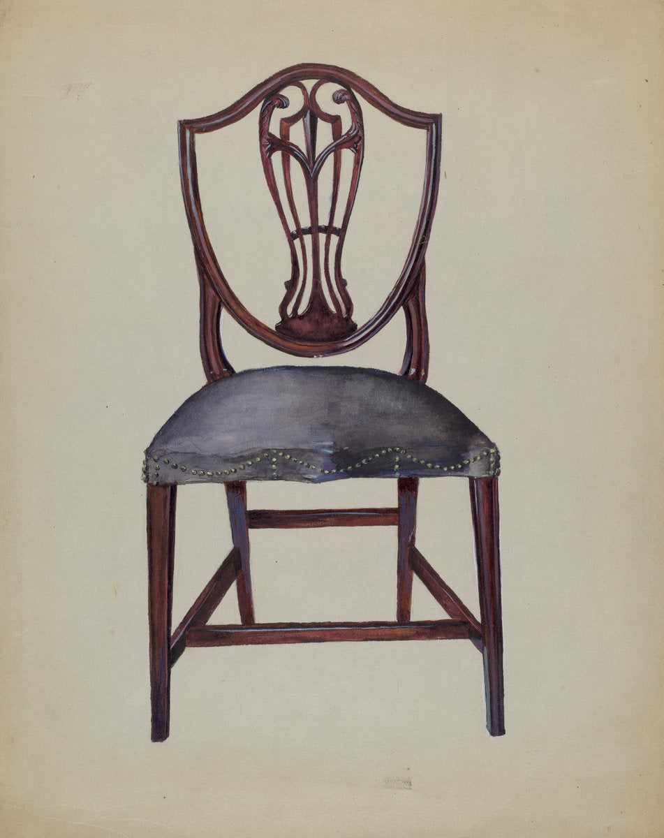 Chair by Mina Lowry (American, 1894 - 1942), 16X12"(A3)Poster Print