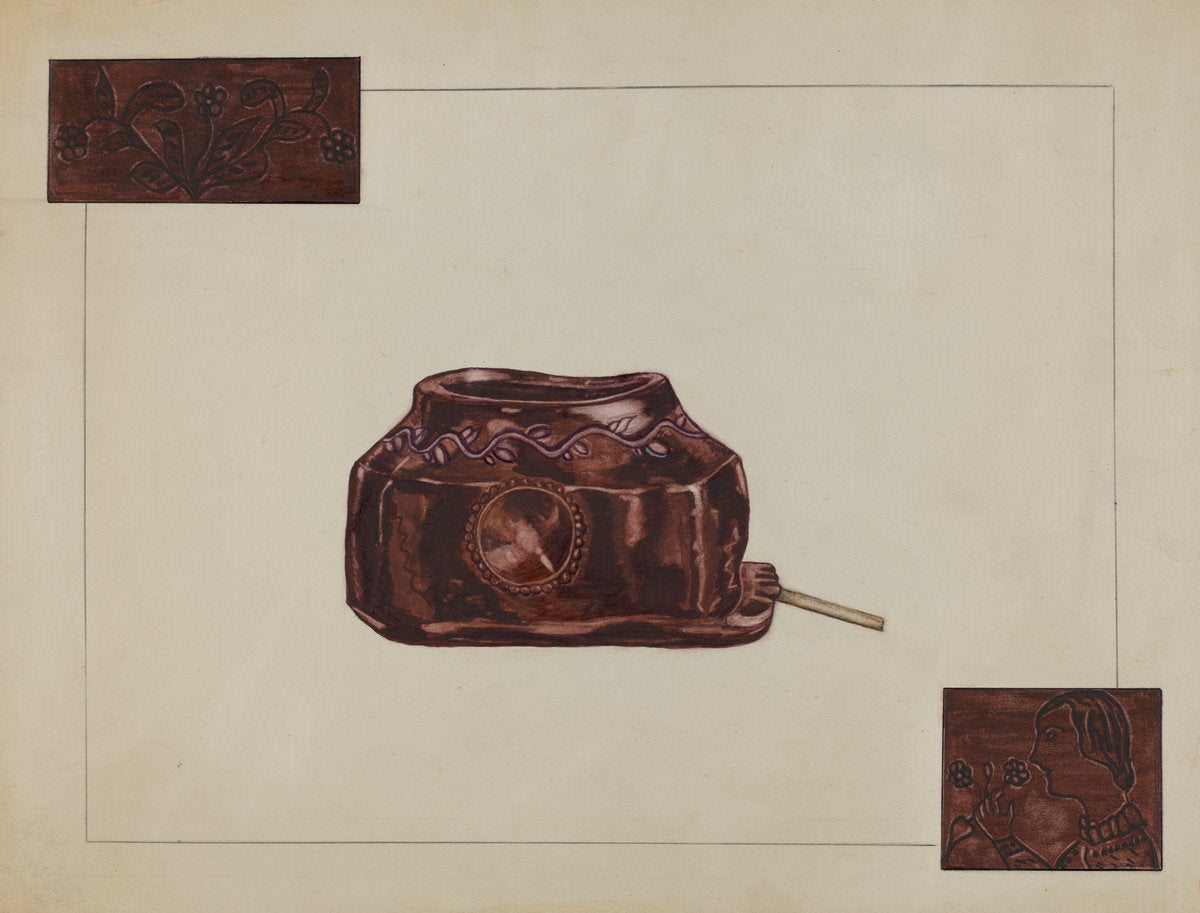 Slip Cup by Hedwig Emanuel (American, active c. 1935), 16X12"(A3)Poster Print