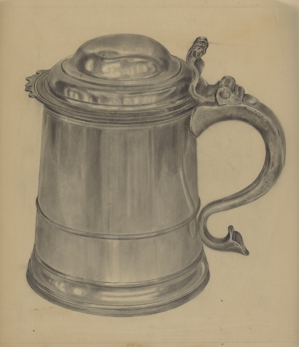 Pewter Tankard by Harry Goodman (American, active c. 1935), 16X12"(A3)Poster Print
