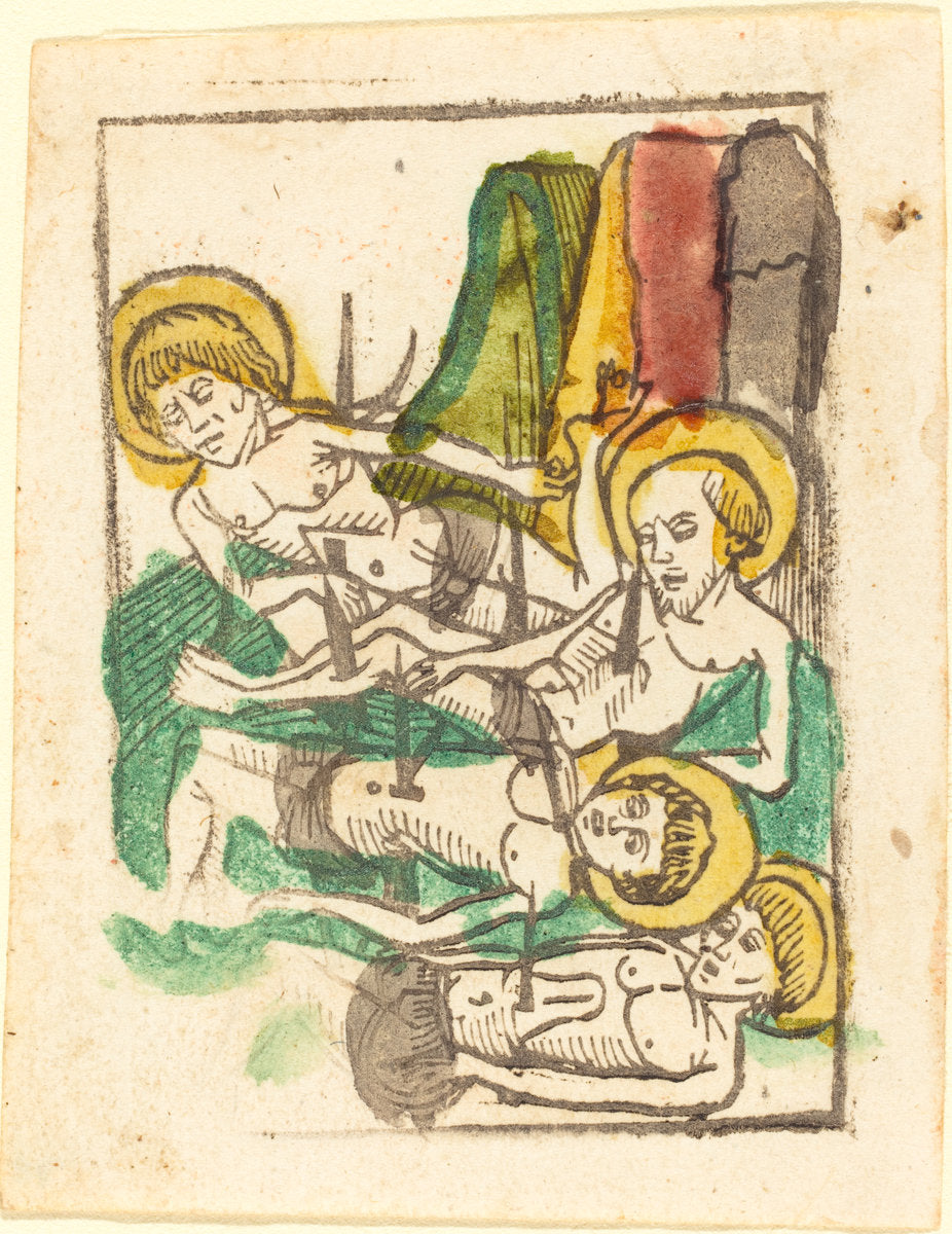 c. 1480 by German 15th Century (Four Martyrs - Saint Acacius), 16X12"(A3)Poster Print