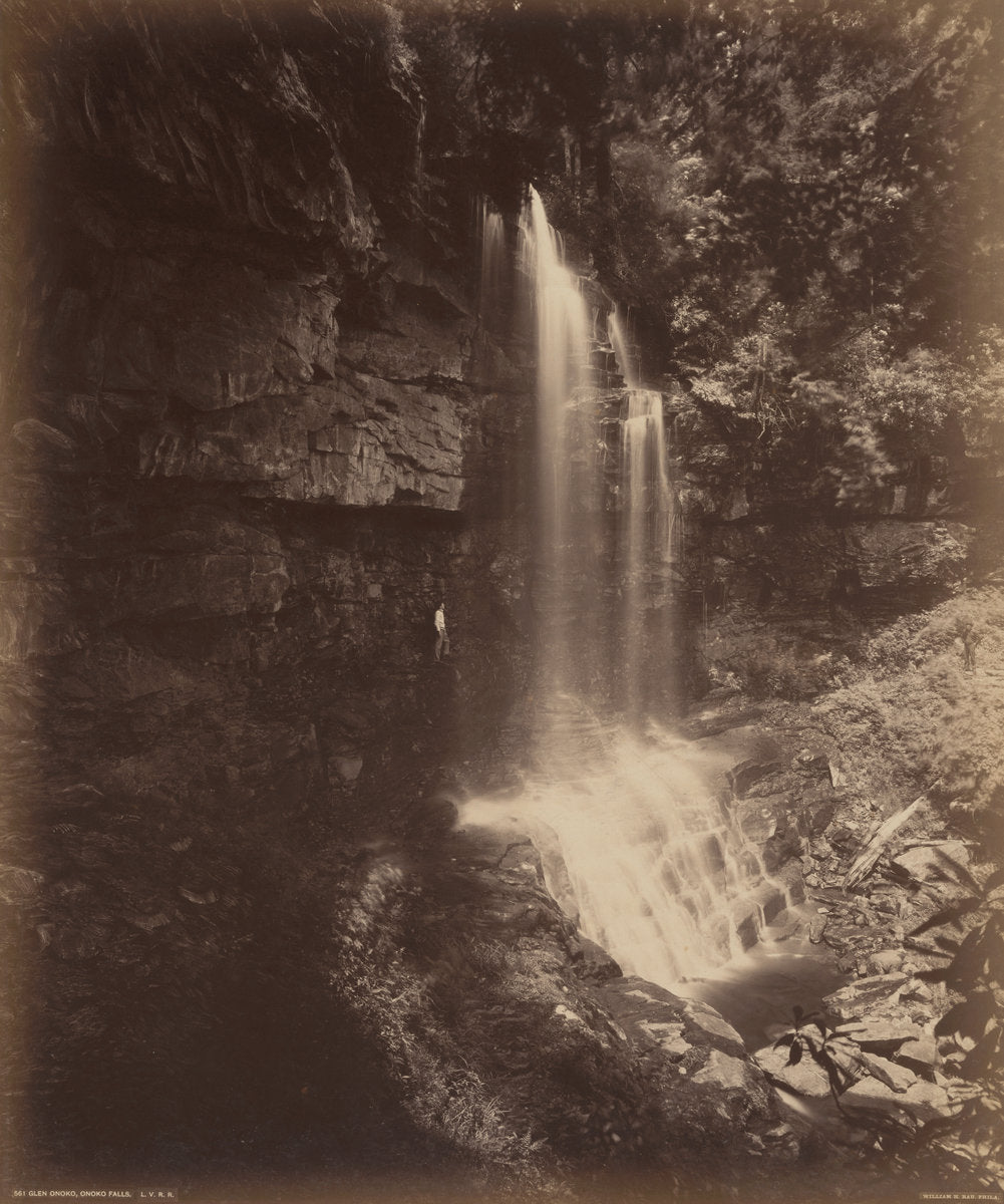 Glen Onoko, Onoko Falls by William H. Rau (American, 1855 - 1920), 16X12"(A3)Poster Print