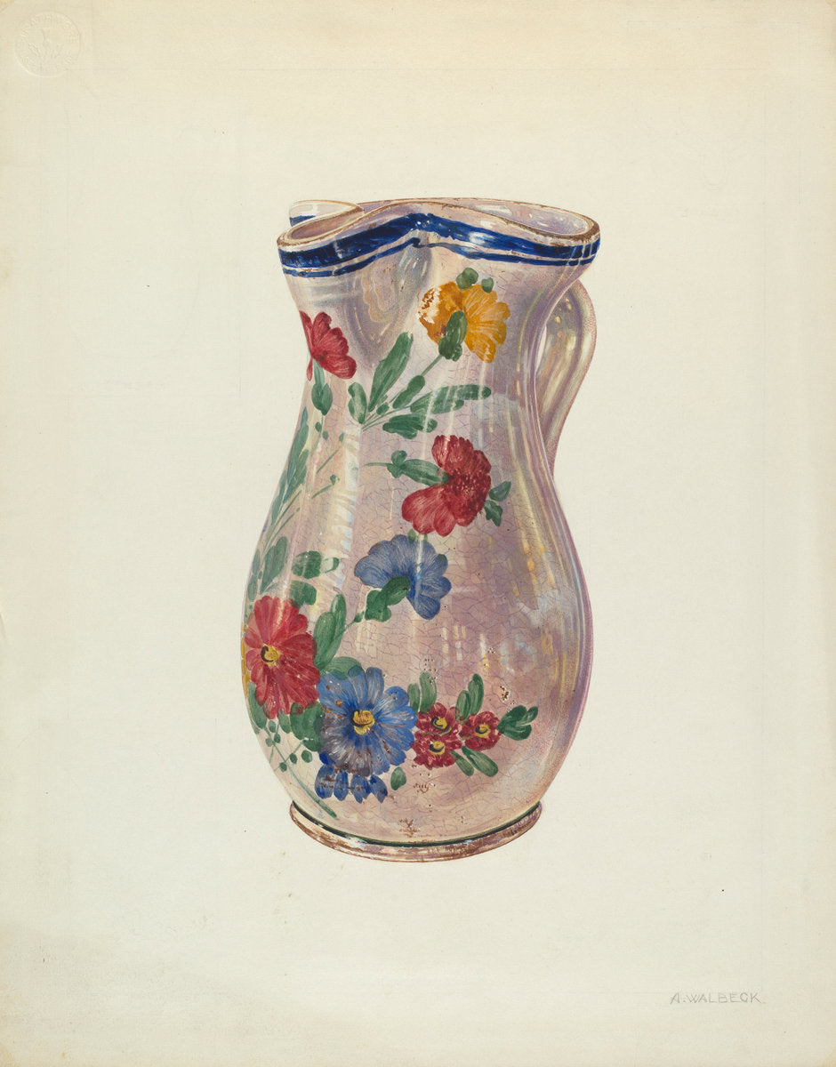 Pitcher by Alfred Walbeck (American, active c. 1935), 16X12"(A3)Poster Print